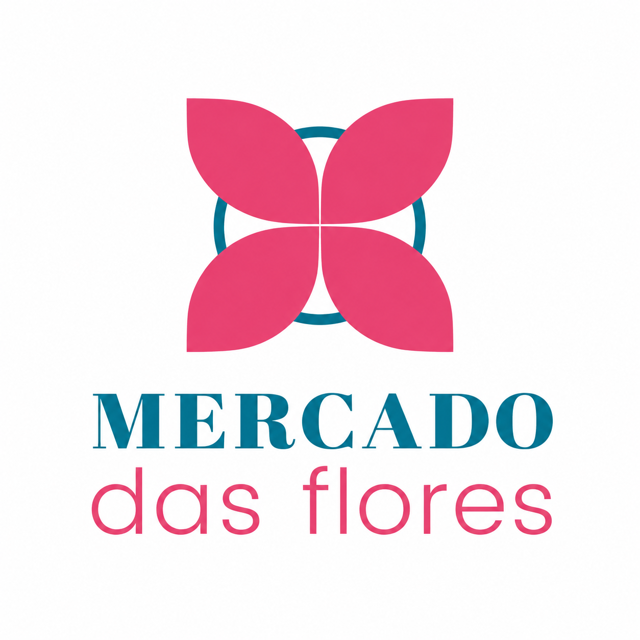 Logótipo do Mercado das Flores, loja online especializada na venda de flores frescas, plantas, bouquets e acessórios florais.